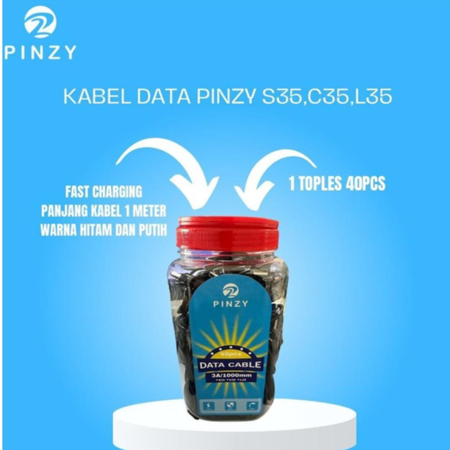 Kabel Data PINZY Toples C35 Support Fast Charging Tipe-C 3A 1 Toples 40pc