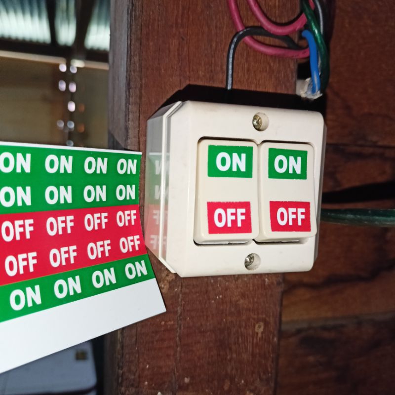 

stiker saklar on off