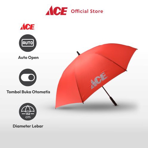 ✨MEN SALE✨ Ace - Ace Payung Auto Open - Merah 