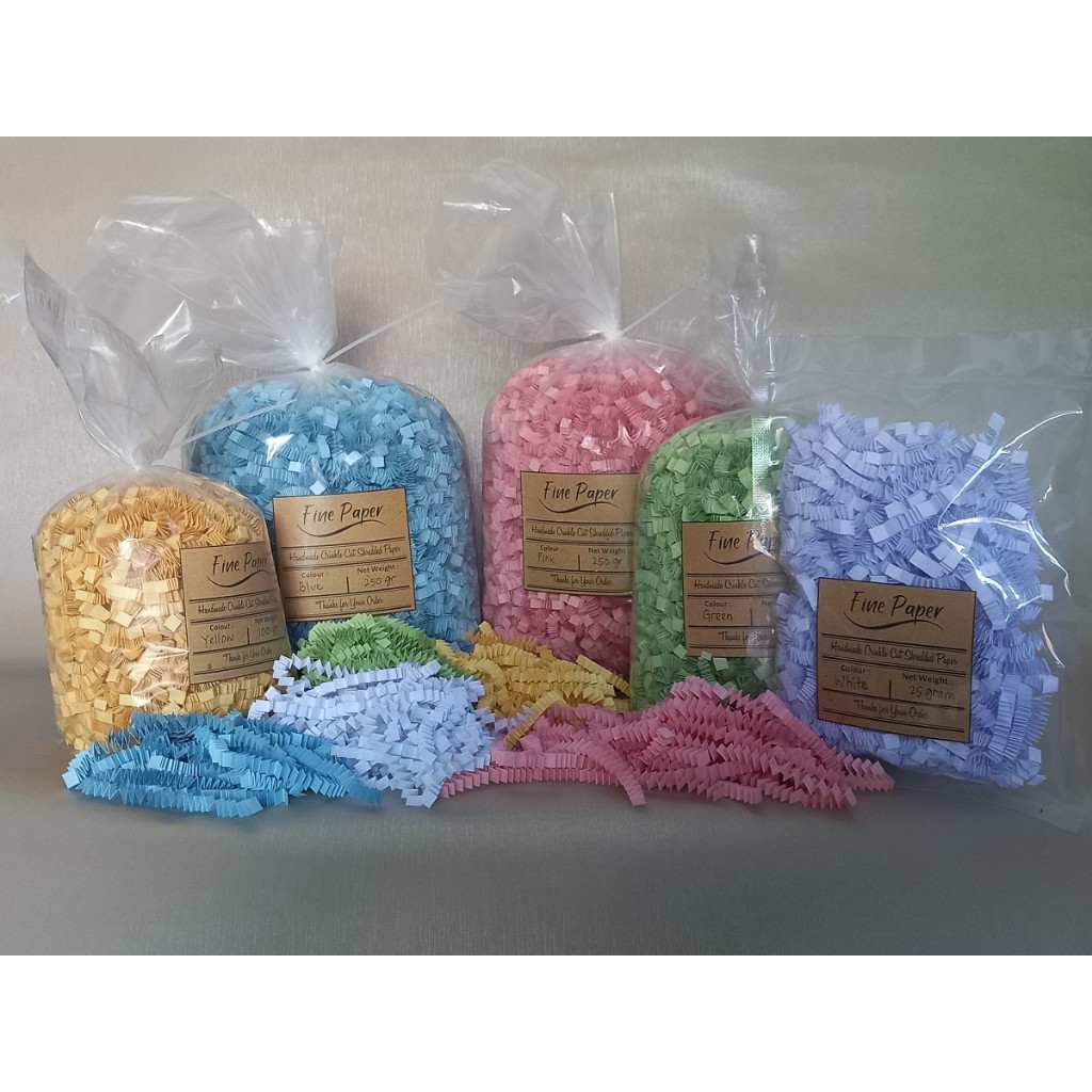 

Crinkle Cut Shredded Paper Pastel Color / Kertas Cacah Keriting / Kertas Cacah Serut / Kertas Isian Hampers