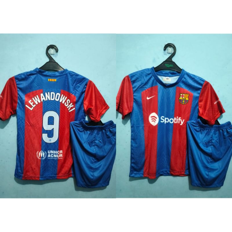setelan anak/baju bola anak barcelona/ jersey barcelona 2023-2024