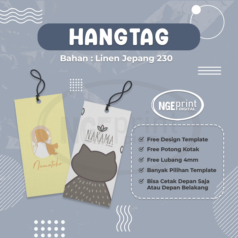 

Hang Tag [LINEN] / Hang Tag Label Baju Custom / Hang Tag Ulang Tahun/ Hang Tag Bahan Linen 230 / Label Baju / Hang Tag Custom / Hang Tag Idul Fitri