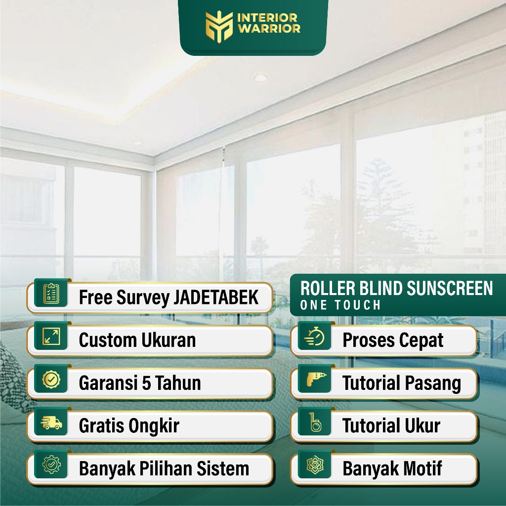 Roller Blind Outdoor Sunscreen One Touch / Naik otomatis - Turun kerek Manual / Sharp Point / Tirai 