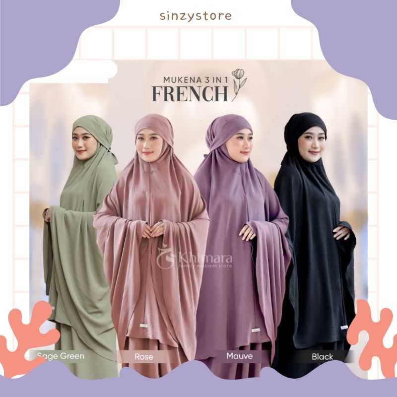 KHIMARA FALOVA Mukena Dewasa French 3in1