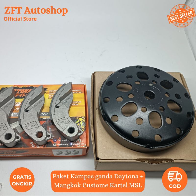 Mangkok Ganda Custome Kartel Kampas Ganda Daytona Honda Beat Fi Esp Vario 125 Fi ESP PCX 150 Adv Bea