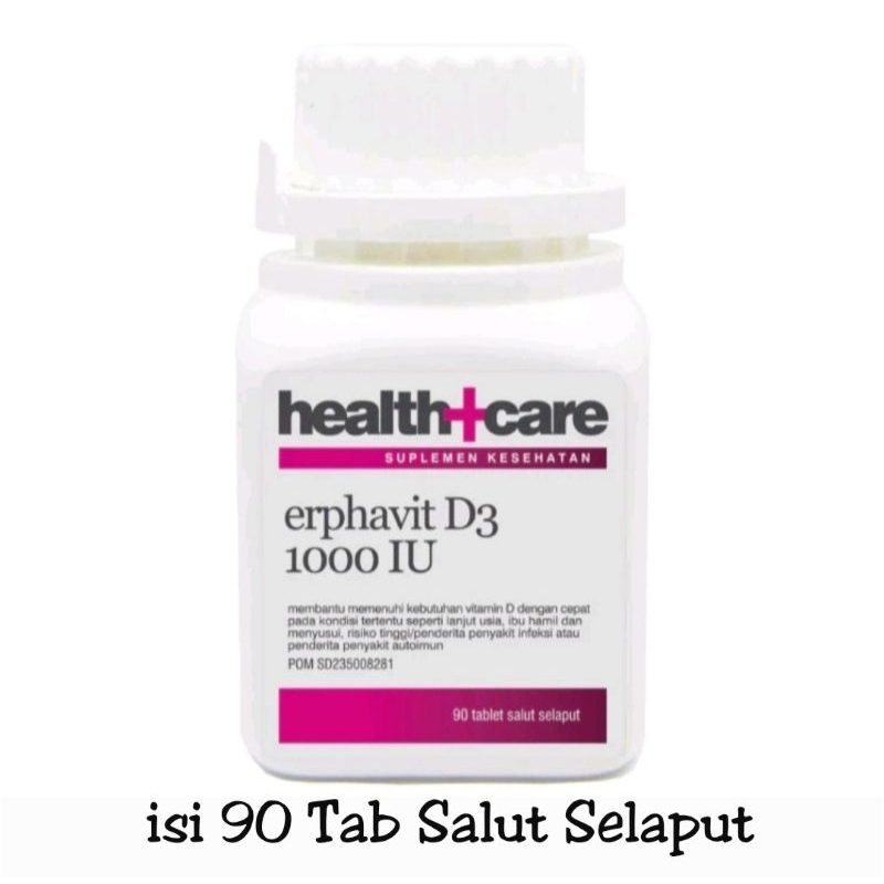 Health+Care Erphavit D3 1000 IU isi 90 Tab Salut Selaput