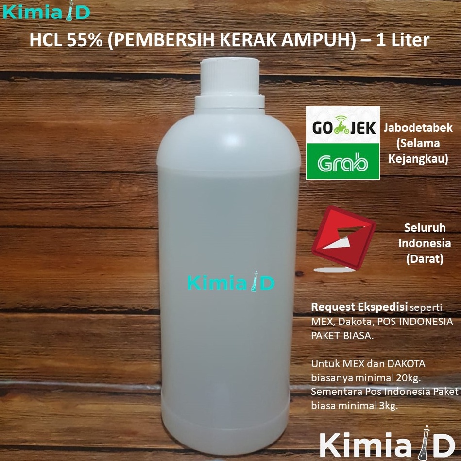 [Miliki] HCL 55 Persen - 1L - Pembersih Kerak Kamar Mandi - Keramik Kamar Mandi - Pembersih Kerak Ke