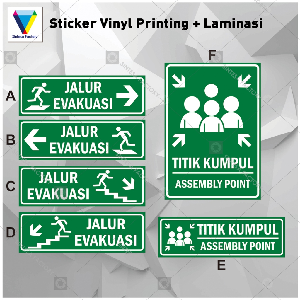 

Stiker Jalur Evakuasi Stiker Jalur Evakuasi Stiker Titik Kumpul