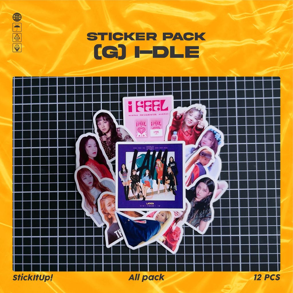 

COD✨ StickItUp Stiker Pack (G) I-DLE Colorfull Keren Untuk Koper Laptop Skateboard