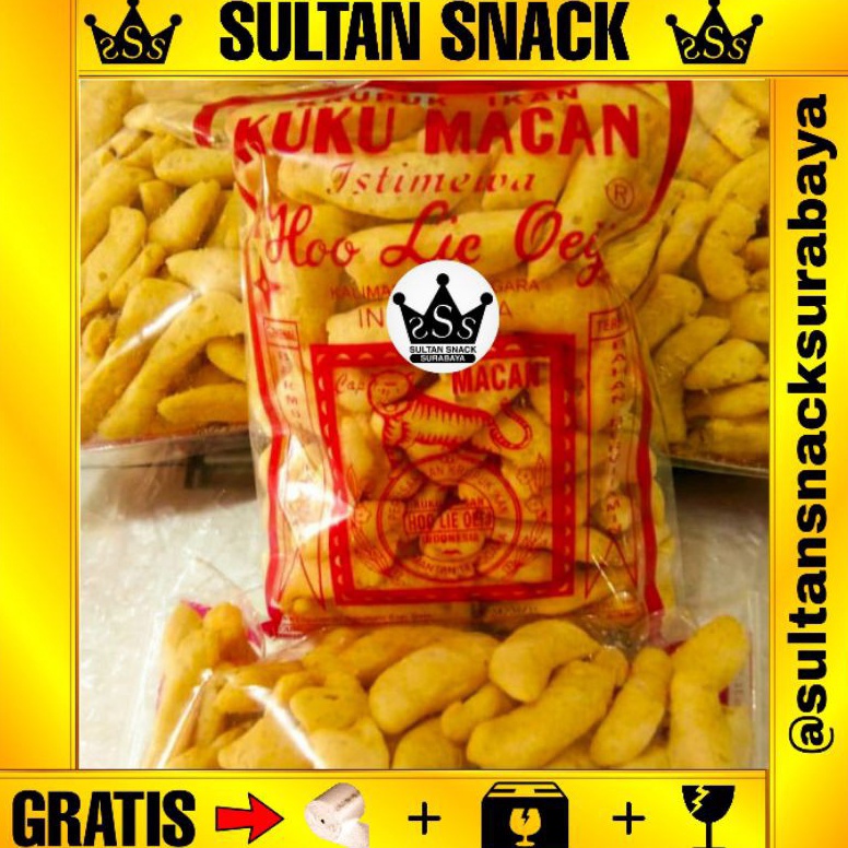 

Ready SULTAN SNACK Krupuk Ikan Kuku Macan Ho / Hoo Lie Oeij Kalimantan 7QK