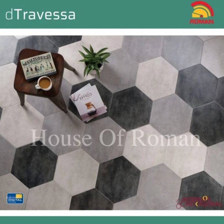 Best.. Roman Keramik Hexagonal dTravessa Segienam | Lantai Dinding Kamar Mandi Segienam Hexagonal Industrial | Keramik Lantai Segienam | Keramik Lantai Hexagonal | Keramik Kamar Mandi | Keramik Dapur | Keramik Roman Promo Murah | Keramik Estetik | Roman S