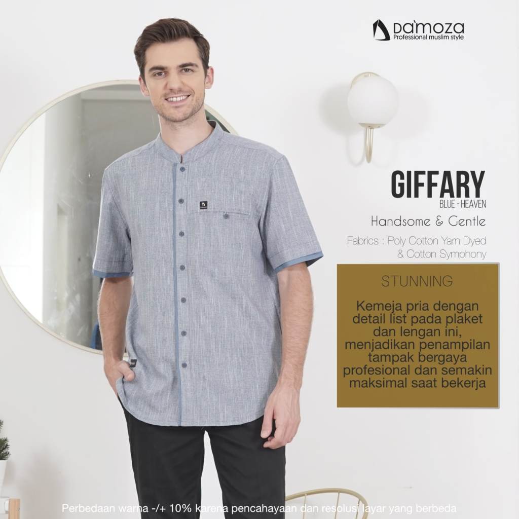 KOKO DAMOZA Giffary Blue - Heaven / Baju Damoza / Couple Muslim - shafeeaofficial