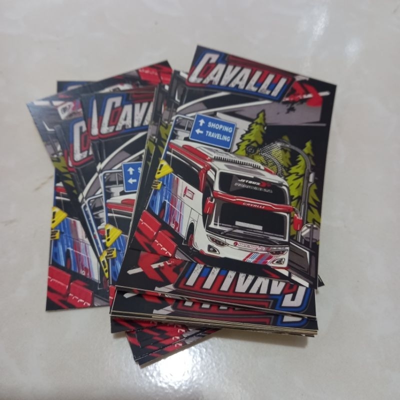 

5 pcs Sticker Bus Stiker Bis Nagita Transport Cavalli