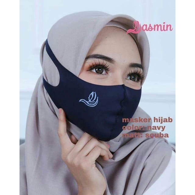 Masker Scuba Hijab Premium Yasmin / Masker Scuba Dewasa Tebal /  Masker Scuba Model Hijab Bisa COD