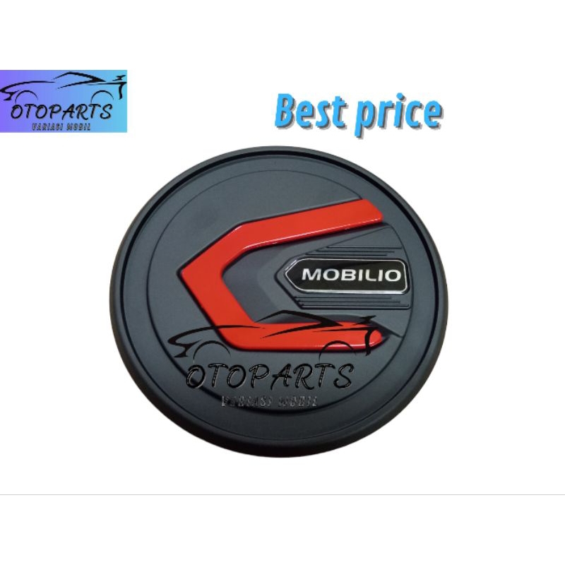 TANK COVER MOBILIO 2014-UP HITAM+LIS MERAH R LINE/AKSESORIS MOBILIO