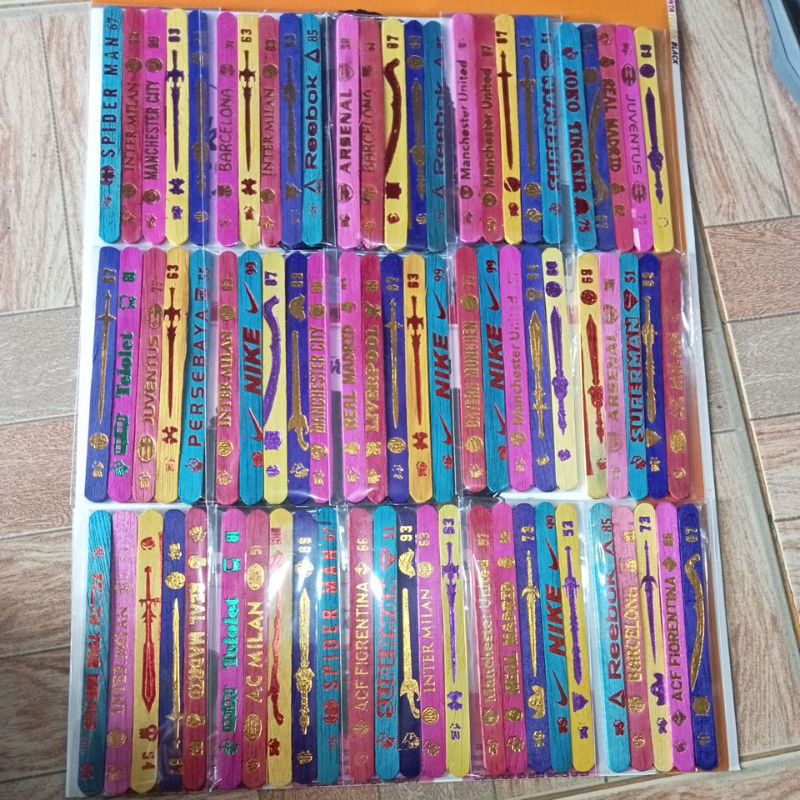 STIK ESKRIM WARNA BERGAMBAR ISI 75 STIK