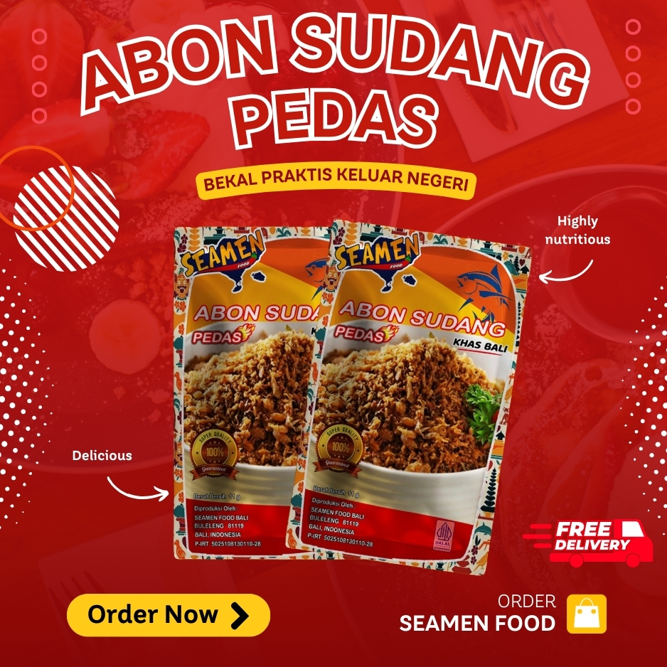 

ABON SUDANG PEDAS KHAS BALI ISI 5 SASET. MASA SIMPAN 1 TAHUN