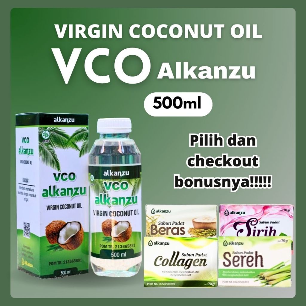 

Vco ALKANZU minyak kelapa virgin coconut oil 500 ml