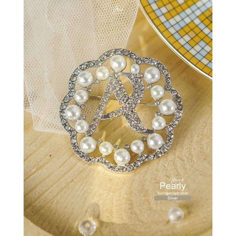pearly brooch arrafi bross arrafi jilbab hijab arrafi official