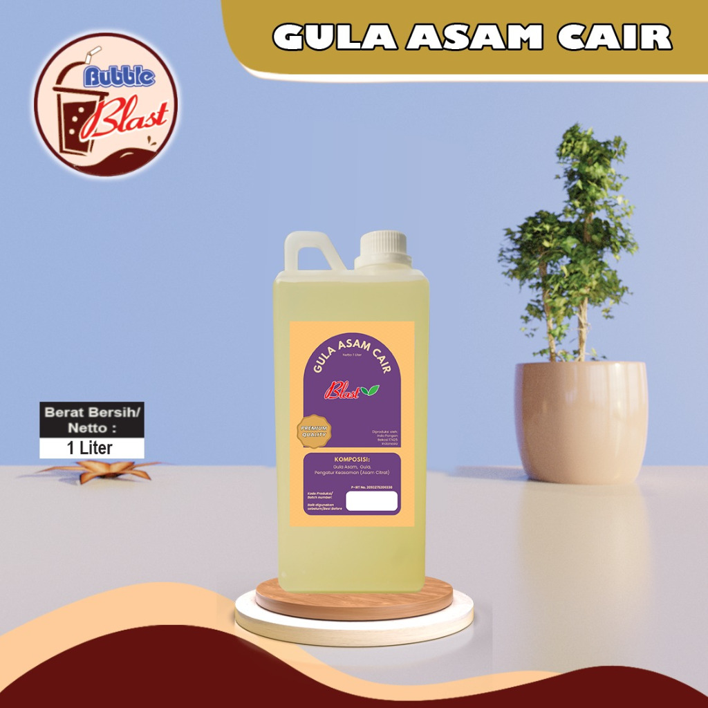 

Gula Cair Asam 1 Liter - Gula Cair rasa Asam - Goumi Gomi Mixue