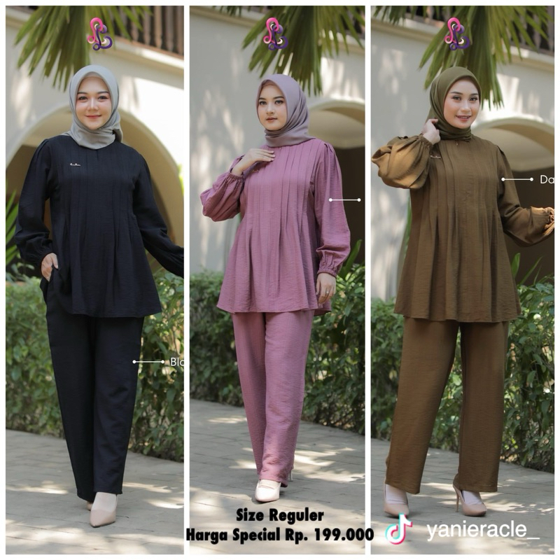 One Set Diandra / Setelan Panjang wanita Lina Livia
