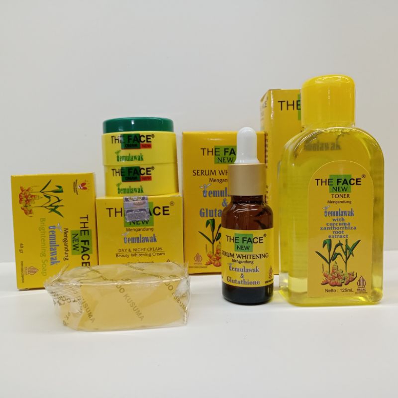 PAKET CREAM TEMULAWAK FACE 5IN1 - PAKET PERAWATAN WAJAH TEMULAWAK THE FACE