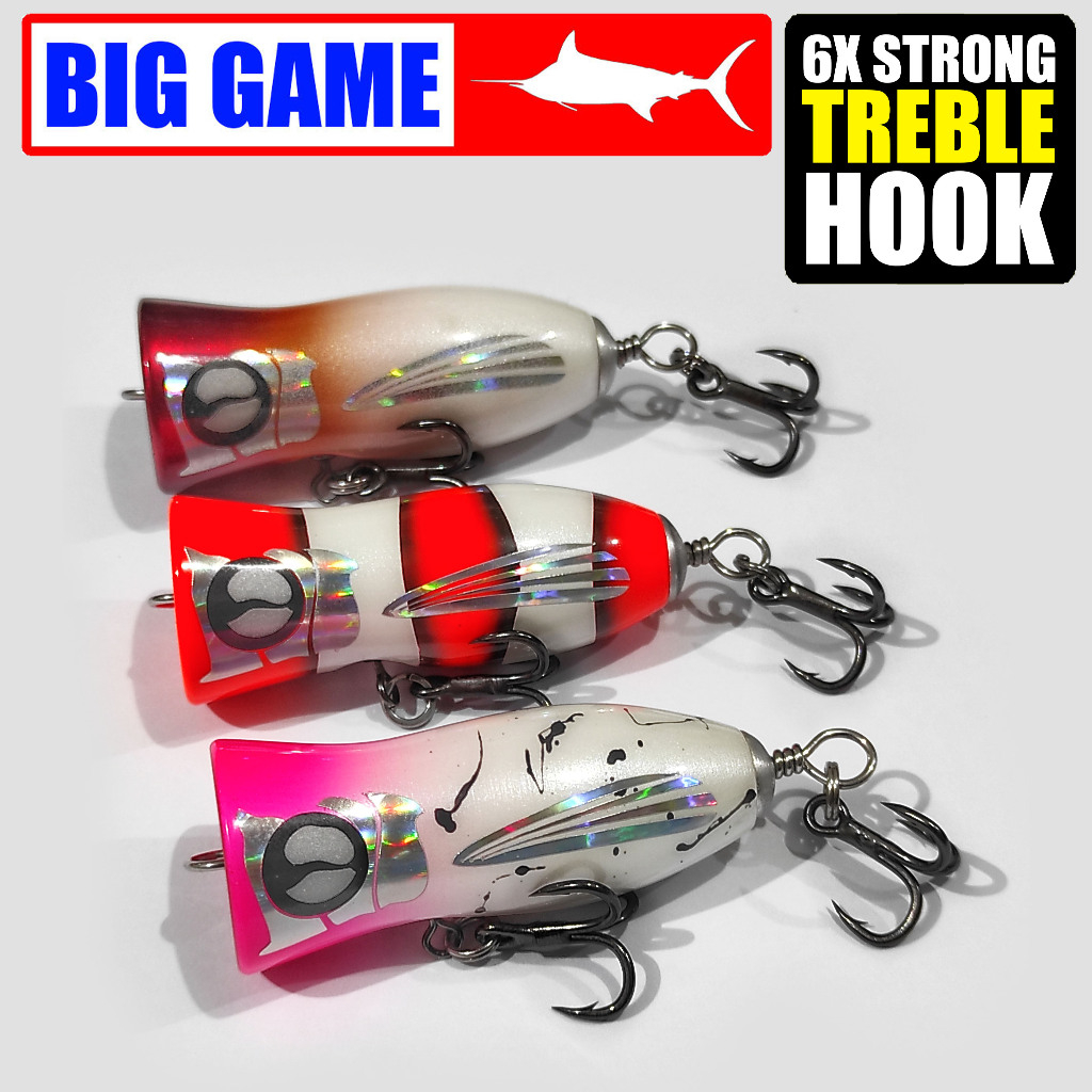 Umpan Mini Popper Premium 10g 16g 32g Popping Casting Top Water GT Killer Bahan Kayu