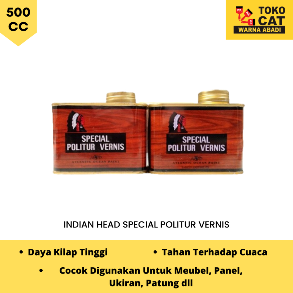 Cat Kayu Indian Head Special Politur Vernis 500cc