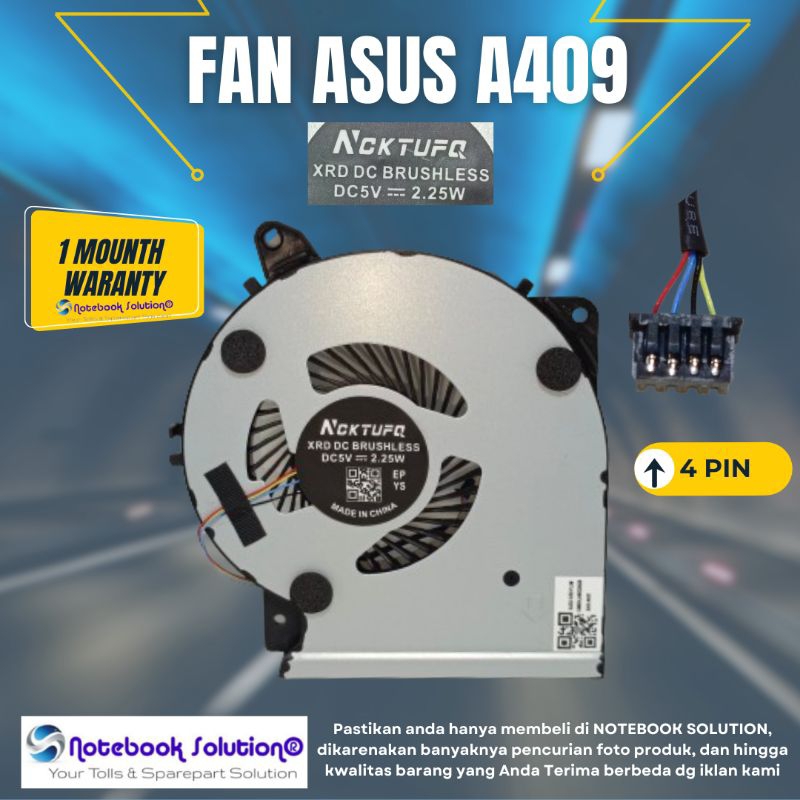 KIPAS FAN ASUS A409 A409F A409UA X409 X409F X409FJ X409FA FL8700