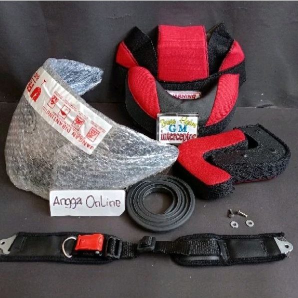 Paket GM Interceptor, Busa Helm GM Interceptor + Kaca Helm GM Interceptor + Tali Helm + Lis Karet