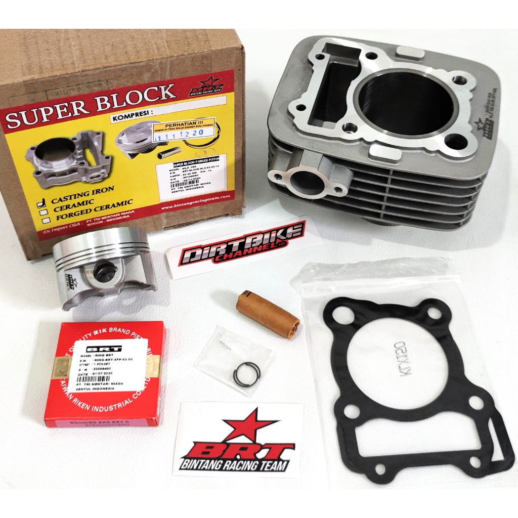 BLOK BRT KLX 150 DTRACKER 150 63 MM CAST IRON FORGED PISTON 63mm 170 175cc