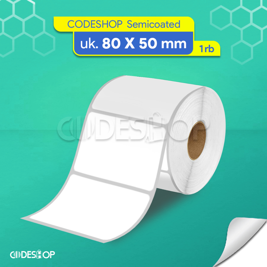 

Label Semicoat 80x50 mm Stiker Printer Barcode Citizen Blueprint