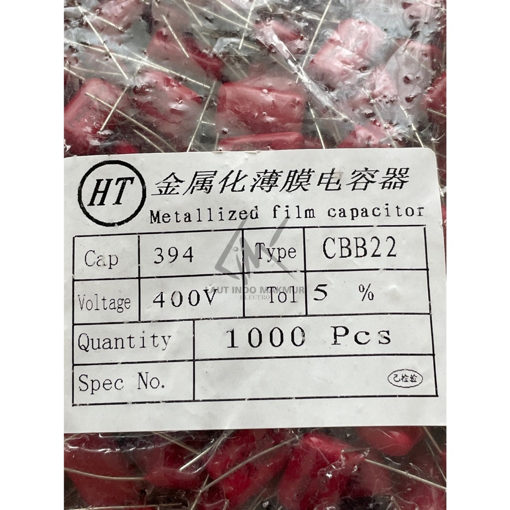 5 BH MILAR 394 400V MILAR 394J 400VOLT KAPASITOR MILAR MYLAR 394