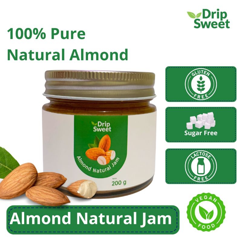 

DripSweet Natural Jam Selai Kacang Almond Original 200gr - Almond