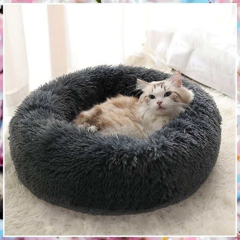 Kasur Bulat Berbulu Kasur Anabul Kucing Anjing Berbulu Hangat