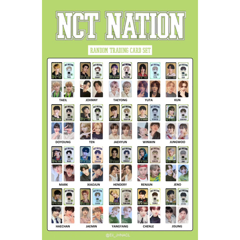 [READY] NCT NATION TRADING CARD BLACK & GREEN VER