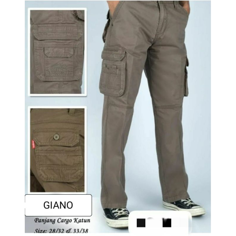 Giano celana panjang pria kargo regular kualitas premium