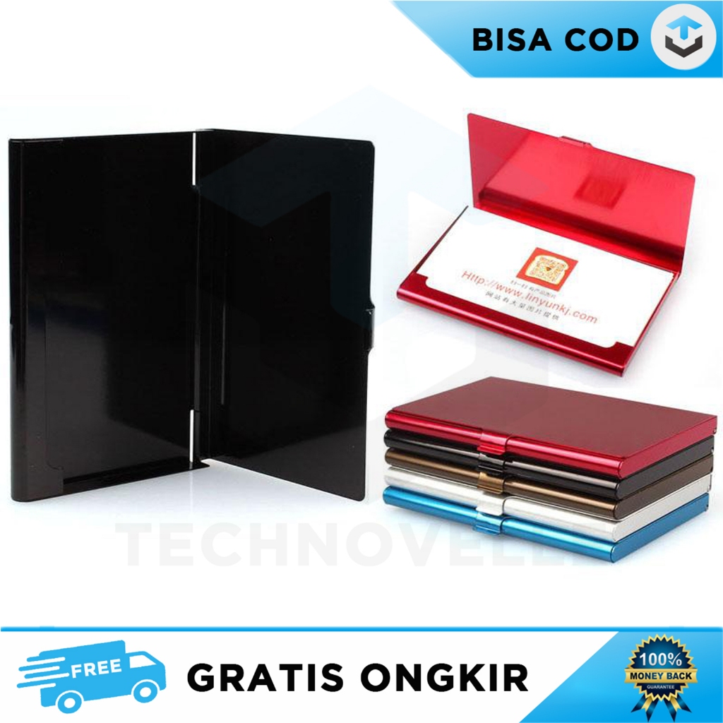 

BOX KARTU NAMA PREMIUM CARD NAME BOX HITAM POLOS ALUMUNIUM ANTI KARAT