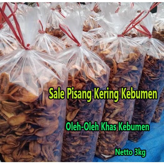 

Sale Pisang Kering Oleh-Oleh Jajanan / Cemilan Khas Kebumen Kemasan 3kg