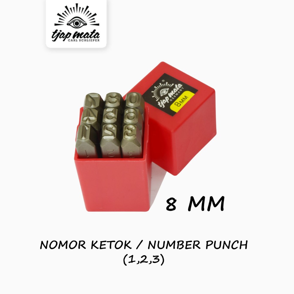 

TJAP MATA / CAP MATA Nomor / Angka Ketok / Number Punch 8 MM
