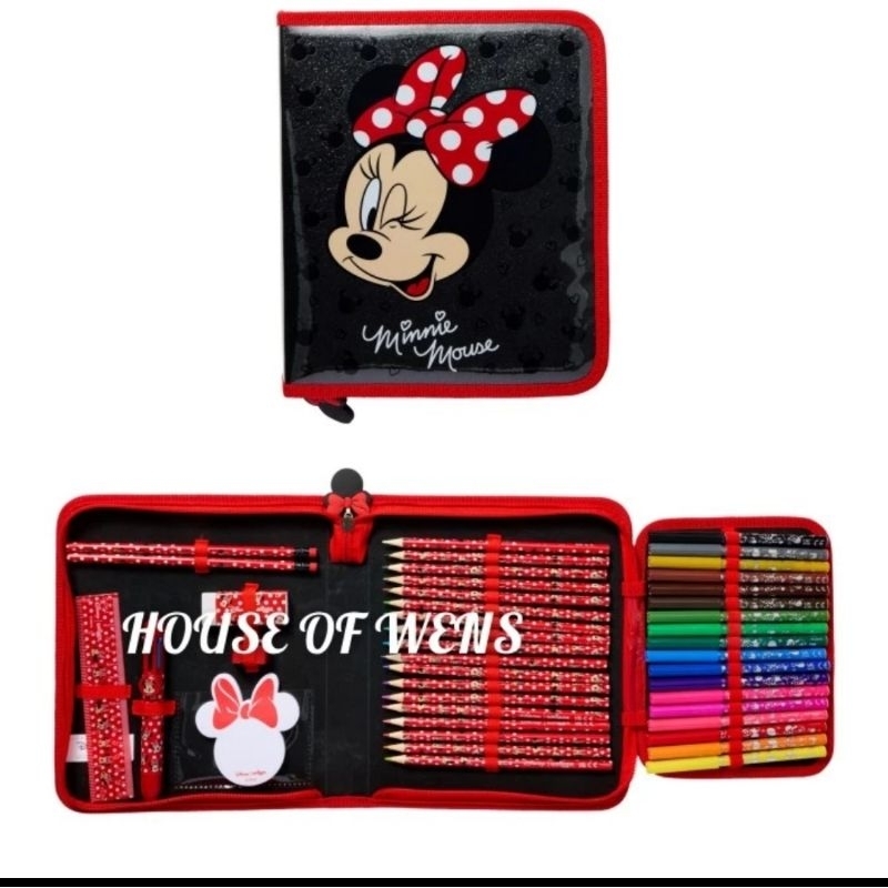 

Smiggle Minnie Mouse Kit Zip It Stationary Gift Pack-Paket Pensil Warna Smiggle-Original