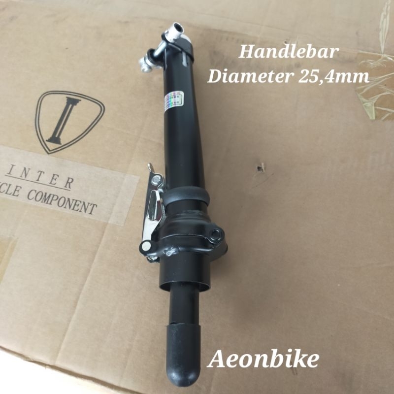 handlepost sepeda lipat ukuran diameter 25,4mm  tiang stang sepeda lipat