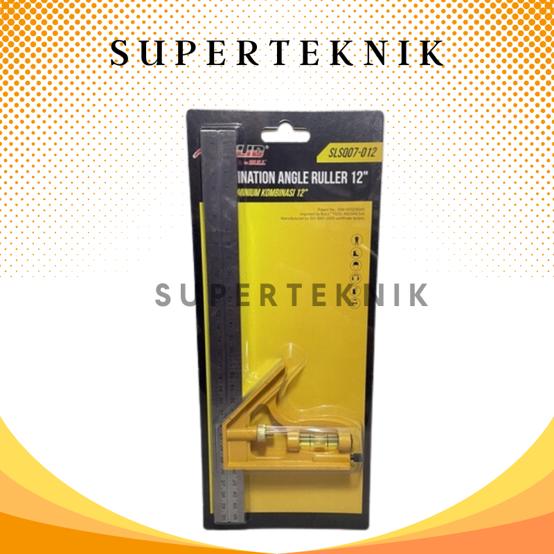 Siku Tukang Waterpass 12” Solid / Penggaris Siku Tukang Waterpass / Siku Tukang Kombinasi / Siku Wat