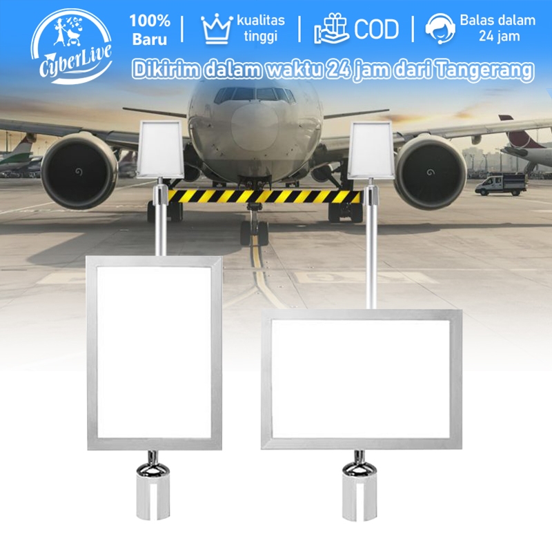 

Sign Frame A4 Potrait Stainless Landscape Signage Sign Holder Stand Double Sided