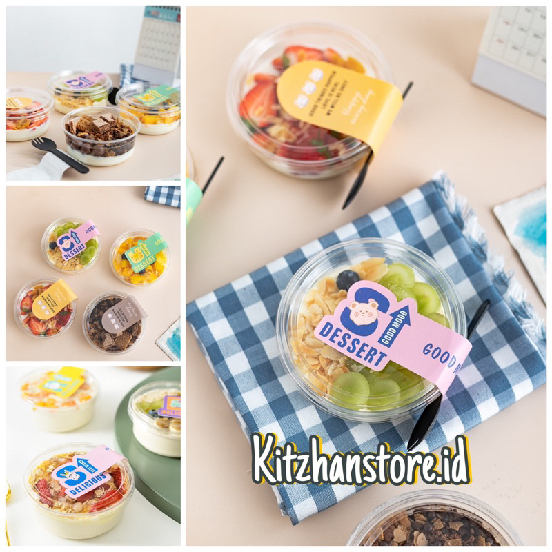 10pcs korean dessert cup Bulat Premium dessert box tiramisu cup salad cup box mika kue