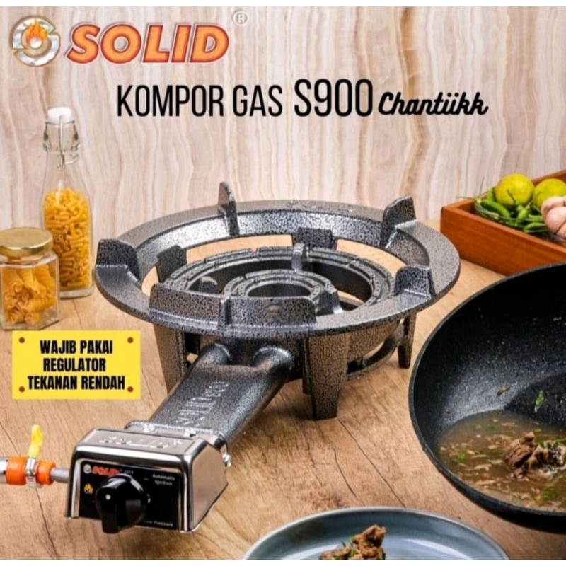 Kompor Gas Solid S900 / Kompor 1 Tungku / Kompor Solid Low Pressure / Kompor Gas Industri