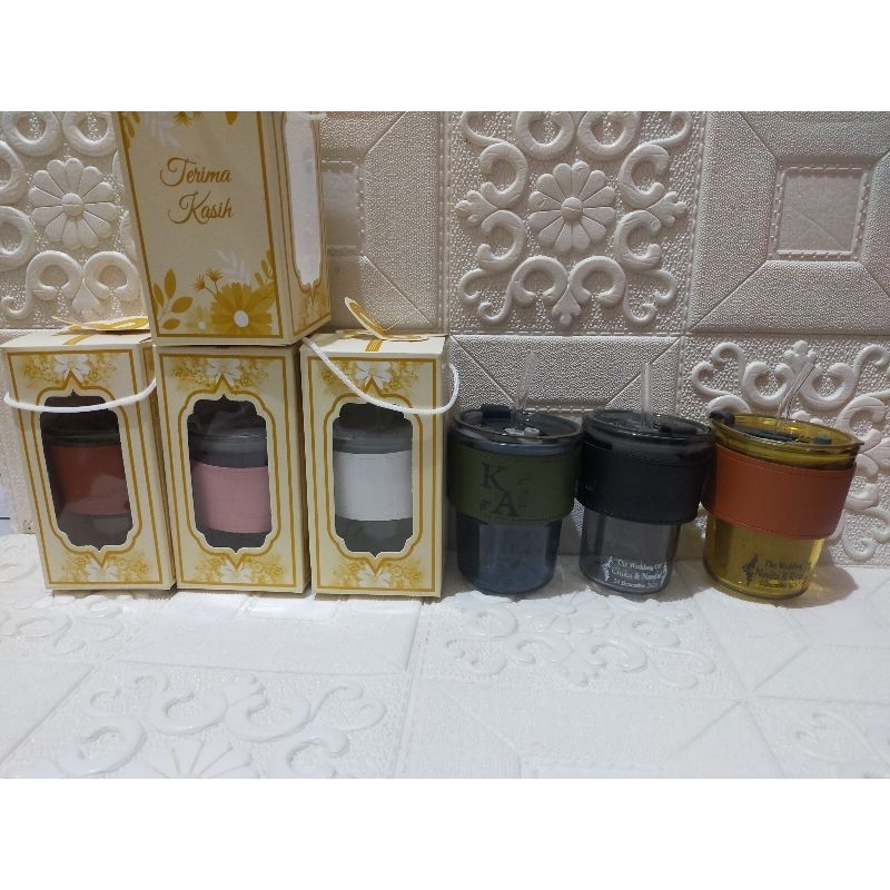 souvenir/hampers wedding/ultah/aqiqah/gelas autentic/Tumbler kopi