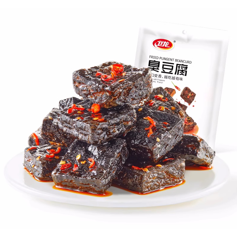 Tahu Busuk / Tahu Basin / Fried Pungent Bean Curd Pedas Merk Weilong 卫龙 臭豆腐 香辣味 Makanan Snack China