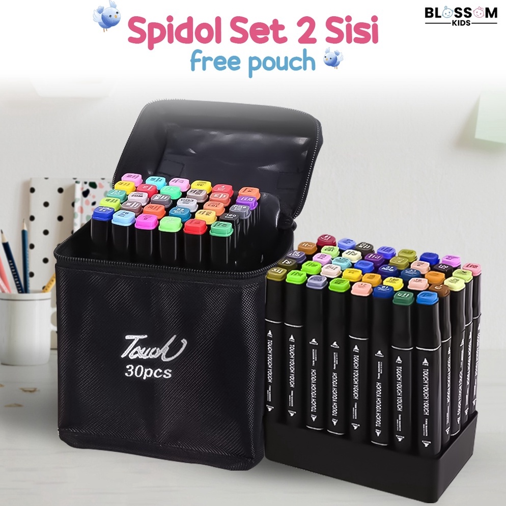 

Murah.. Spidol Warna Spidol 2 Sisi Sketsa Spidol Gambar 3D Pen Art Marker BLOSSOM KIDS 55