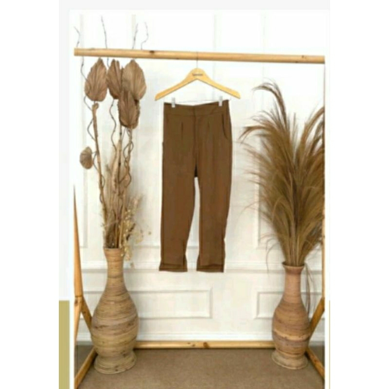 faiza pants feybyfera celana fey by fera warna coklat